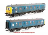 31-325A Bachmann Class 105 2 Car DMU Set in BR Blue livery with Yellow Ends and weathered finish